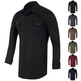 Mens Luxury Stylish Dress Shirts Slim Fit Casual Shirt Long Sleeve T-Shirts Tops  - T