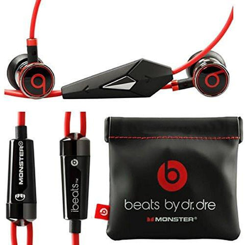 Monster Beats By Dr Dre Ibeats in Ear Headphones Earphones Black NEW(gift bag)  - T