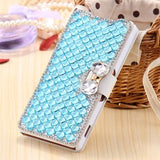 For Sony Z3 Diamond Wallet Case Fashion Women Bling Glitter Rhinestone Cover For Sony Xperia Z3 D6603 D6643 D6653 D6616 D6633  - T