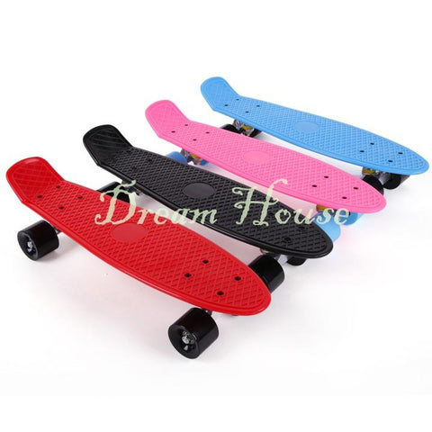 New Retro Classic Cruiser Style Skateboard Complete Deck Plastic Skate Board 12  - T