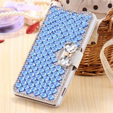 For Sony Z3 Diamond Wallet Case Fashion Women Bling Glitter Rhinestone Cover For Sony Xperia Z3 D6603 D6643 D6653 D6616 D6633  - T