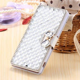 For Sony Z3 Diamond Wallet Case Fashion Women Bling Glitter Rhinestone Cover For Sony Xperia Z3 D6603 D6643 D6653 D6616 D6633  - T