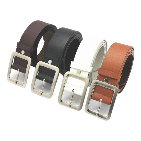 New Men\'s Casual Faux Leather Belt Buckle cinturones hombre Waist Strap Belts Solid New Fashion designer shirt belt De 20  - T